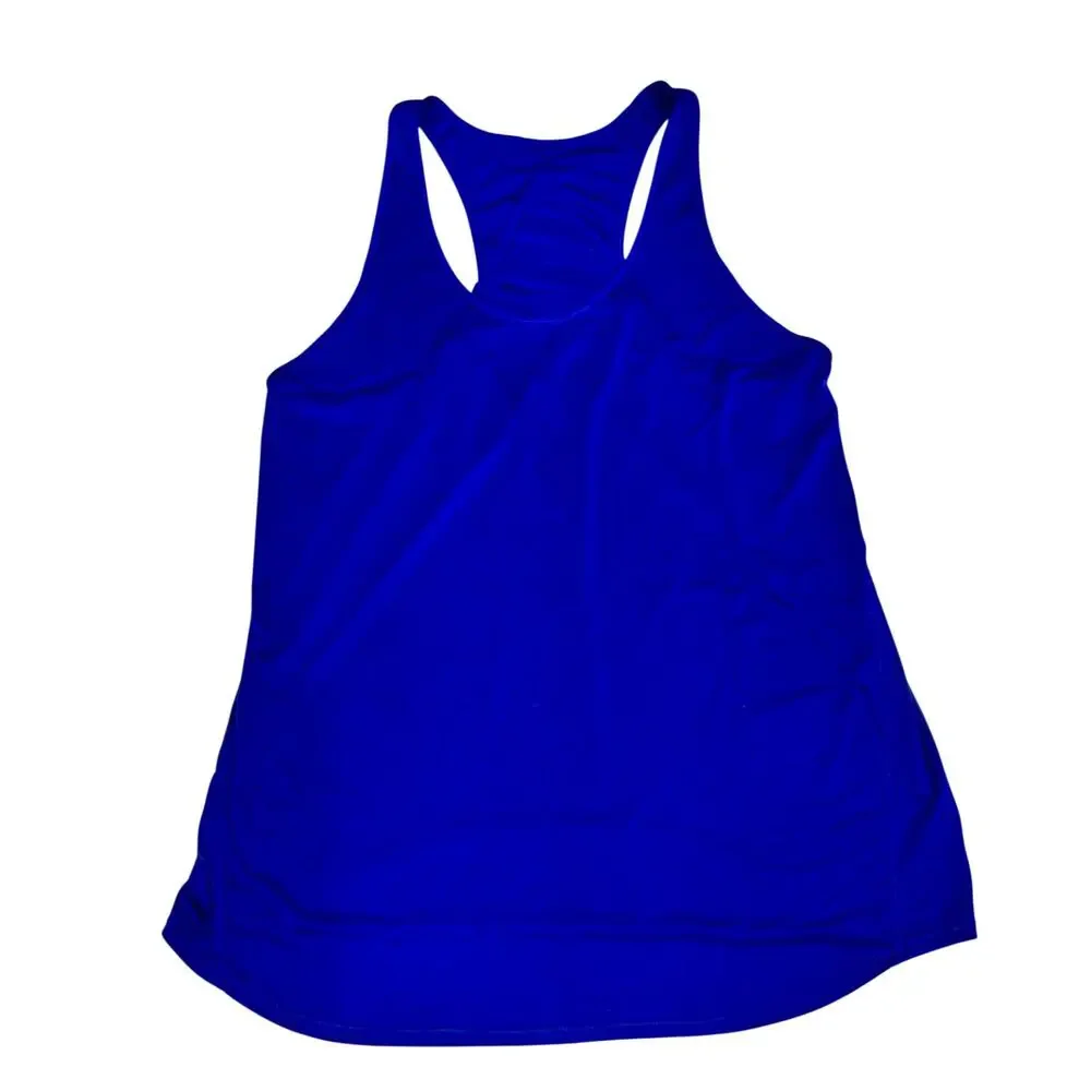 Lululemon Essential Tank Pleated Racerback Cobalt Blue Larkspur S/M Yoga Run Top - Picture 3 of 13